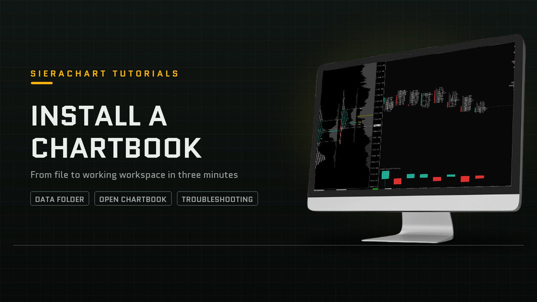 How to install a Sierra Chart chartbook, full workspace on a monitor