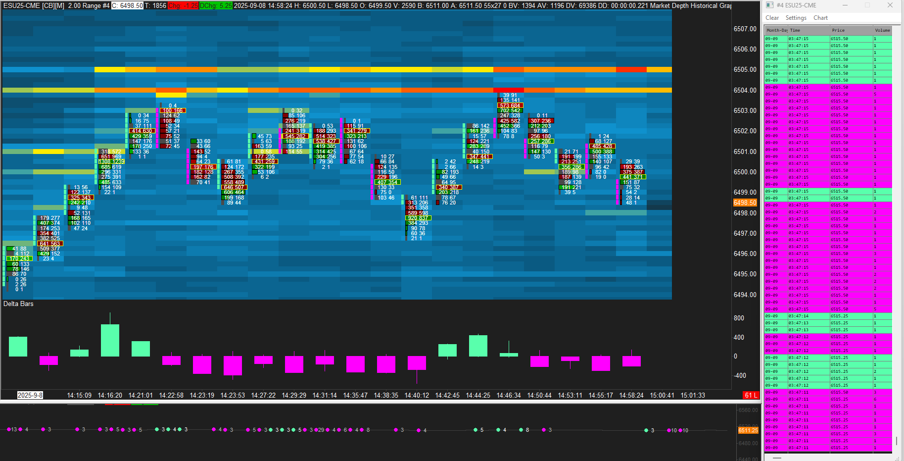 HEATMAP FOOTPRINT MASTER + TAPES - Sierra Chart Template